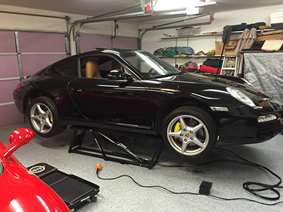 QuickJack Portable Car Lift Porsche Garage